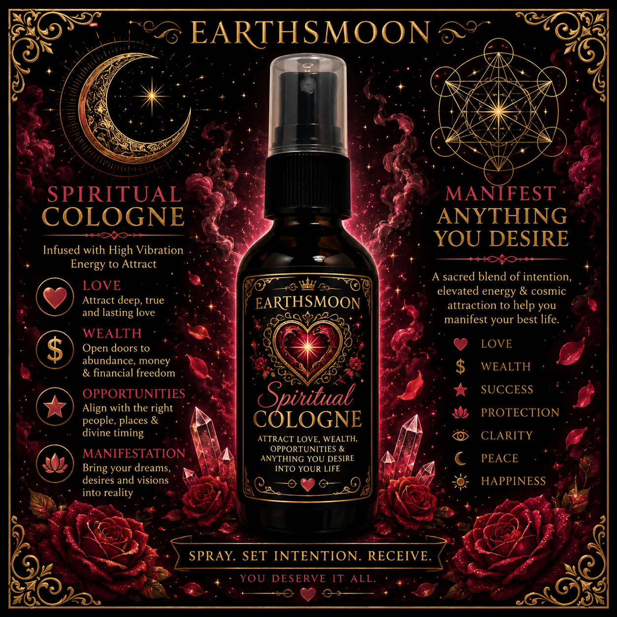 EarthsMoon Attracting Spiritual Cologne